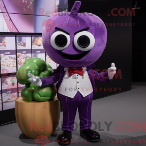 Lilla æble maskot kostume...