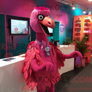 Magenta Flamingo mascot...