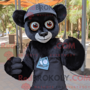 Svart Lemur-maskotkostyme...