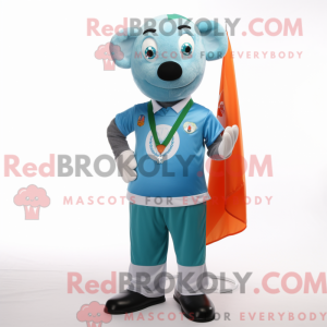 Sky Blue Irish Flag mascot...