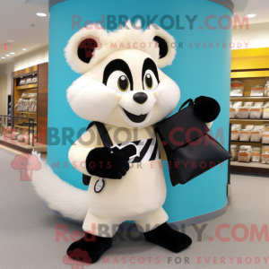 Cream Skunk mascot costume...