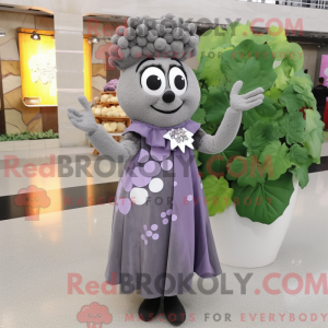 Gray Grape mascot costume...