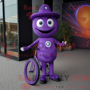 Purple Unicyclist mascot...