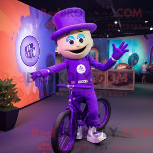 Purple Unicyclist mascot...
