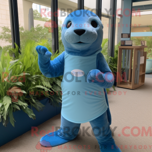 Blue Sea Lion maskot...