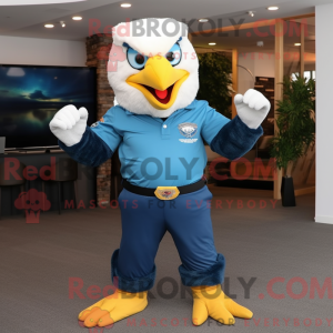 Blue Bald Eagle maskot...