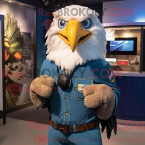 Blue Bald Eagle mascot...