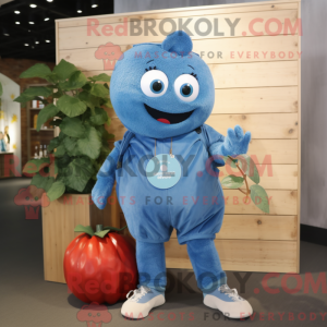 Blue Spinach mascot costume...