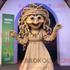 Tan Medusa mascot costume...