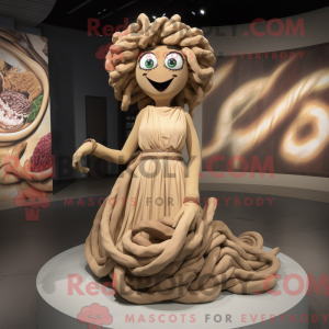 Tan Medusa mascot costume...