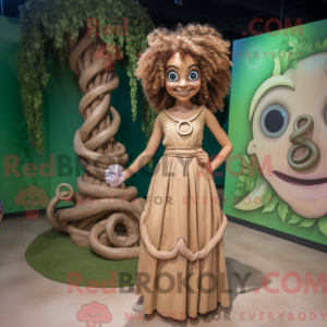 Tan Medusa mascot costume...