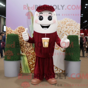 Maroon Pop Corn mascot...
