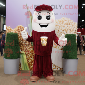 Maroon Pop Corn maskot...