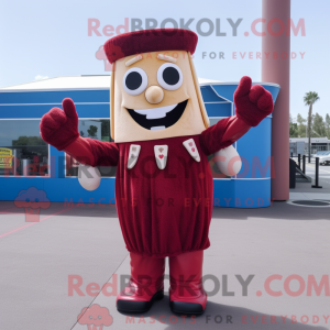 Maroon Pop Corn mascot...