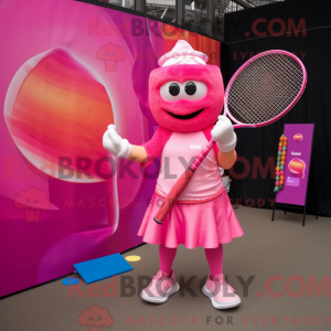 Rosa tennisracket...