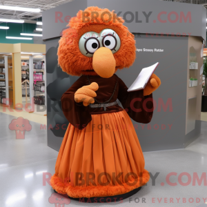 Brown Orange mascot costume...