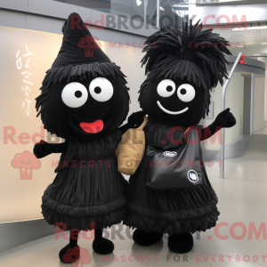 Zwart Ramen-mascottekostuum...