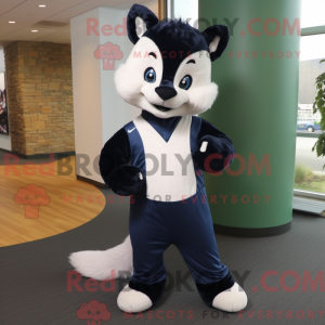 Navy Skunk mascot costume...