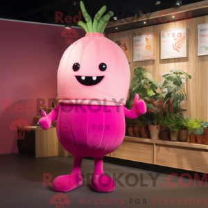 Pink Turnip mascot costume...
