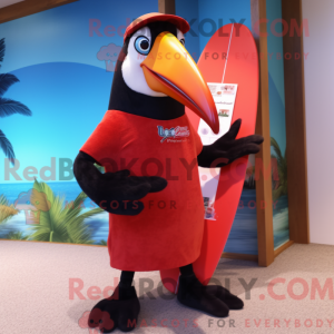 Red Toucan mascot costume...