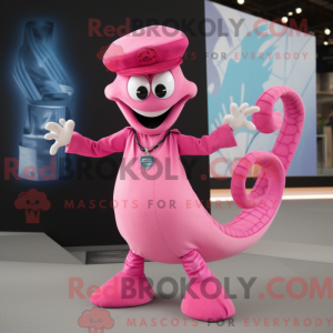 Roze Hydra-mascottekostuum...