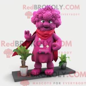 Magenta blomkål maskot...