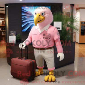 Pink Bald Eagle mascot...