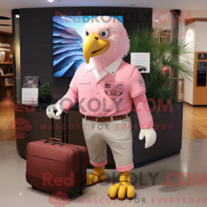 Pink Bald Eagle maskot...