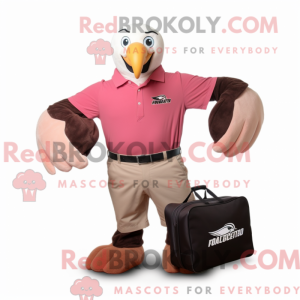 Pink Bald Eagle maskot...