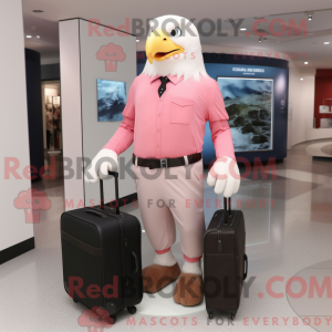 Pink Bald Eagle maskot...