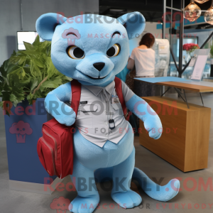 Sky Blue Jaguarundi mascot...