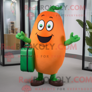 Orange Green Bean mascot...