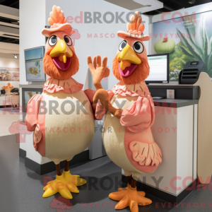 Peach Roosters Maskottchen...