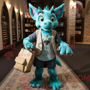Teal Gargoyle mascot...