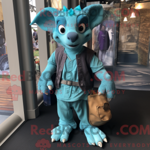 Teal Gargoyle mascot...