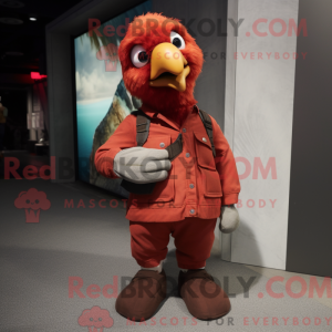 Red Pigeon mascot costume...