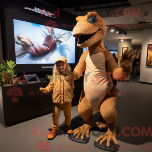 Tan Deinonychus mascot...