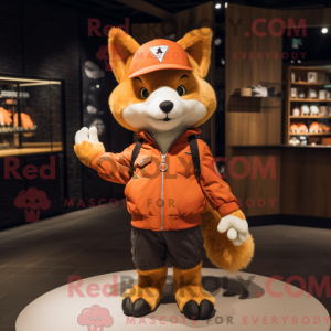 Orange Fox mascottekostuum...