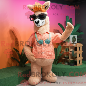 Peach Llama mascot costume...