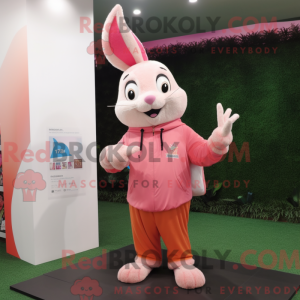 Pink Rabbit mascot costume...
