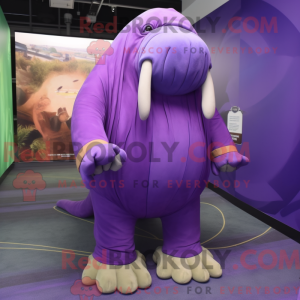 Purple Walrus mascot...