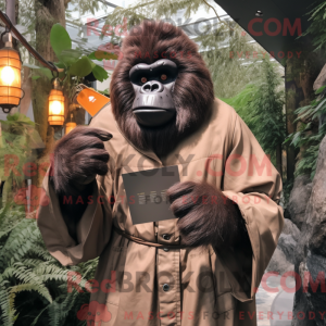 Brun Gorilla-maskotkostyme...