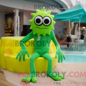 Lime Green Spider mascot...