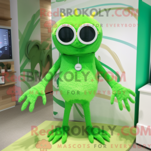 Limegrøn edderkop maskot...