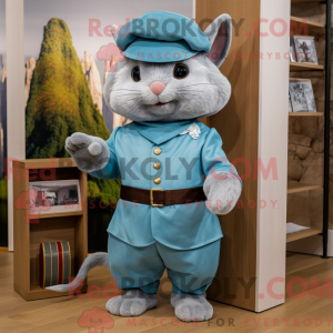 Cyan Chinchilla maskot...