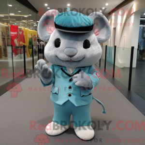 Cyan Chinchilla Maskottchen...