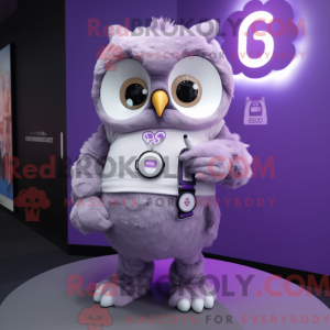 Lavender Owl mascot costume...
