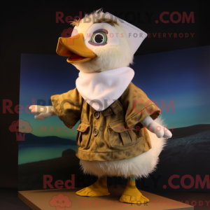 Cream Gosling mascot...