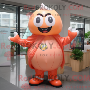 Peach Superhelte maskot...