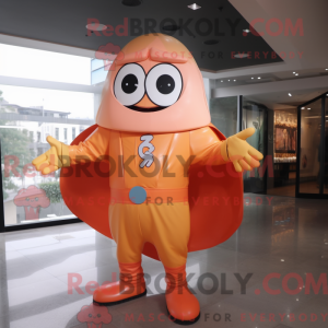 Peach Superhelte maskot...